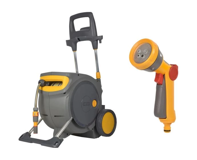 Hozelock HOZ100101271 Auto Reel Mobile Hose Reel with 35m of 12.5mm – Retractable & Portable Garden Watering System | 100-101-271