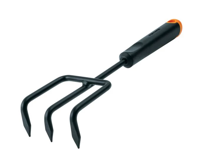 Fiskars FSK1027019 Ergo Cultivator Rust-Resistant Steel, Head/Plastic Handle Black/Orange | 1027019