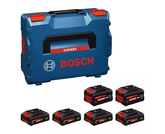 Bosch Expert EXBA18V-40 4 x 4.0Ah Batteries & EXBA18V-80 2 x 8.0Ah Batteries With L-Boxx | 1600A0373G