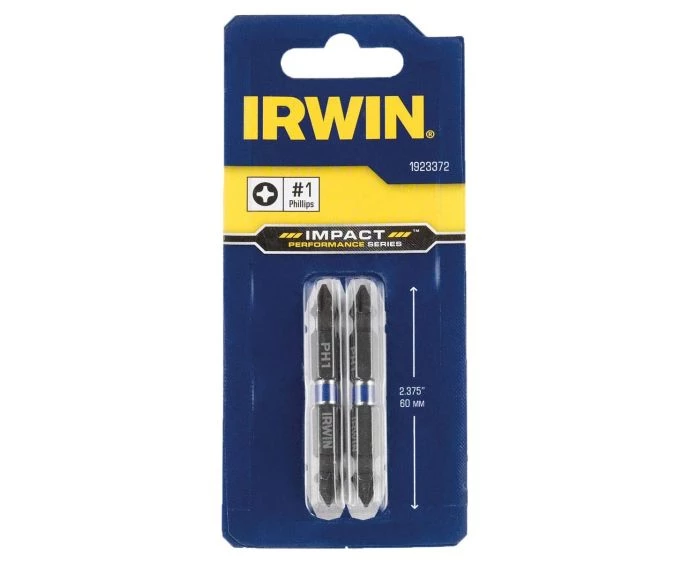 Irwin IRW1923375 2 Piece Phillips PH2 60mm Impact Double-Ended Screwdriver Bits | 1923375