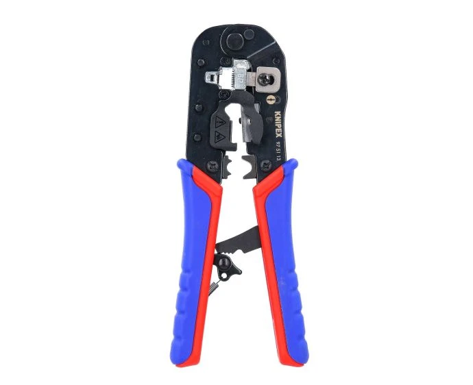 KNIPEX 97 51 13 Burnished Crimping Pliers With Multi-component Handles 190 mm