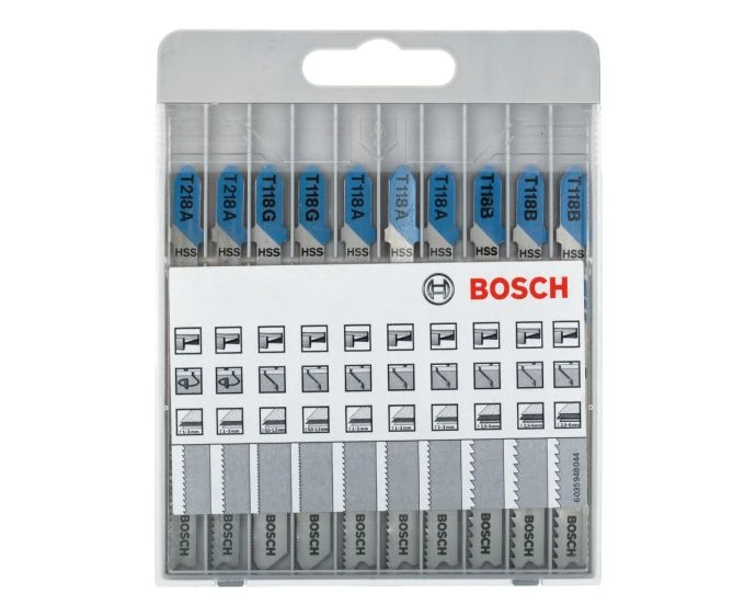 Bosch 2607010631 10 Piece Jigsaw Blade Set For Metal 