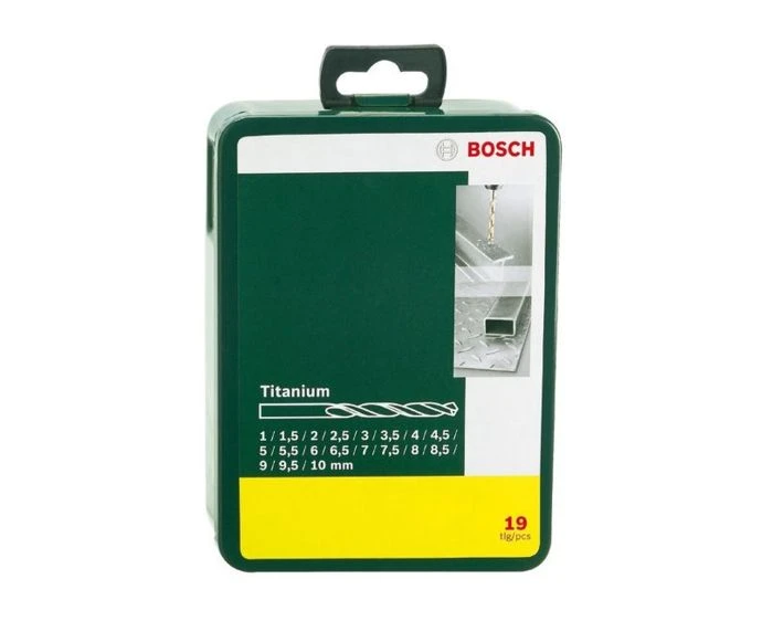 Bosch 2607019437 19 Piece HSS-Titanium Promoline Metal Drill Bit Set