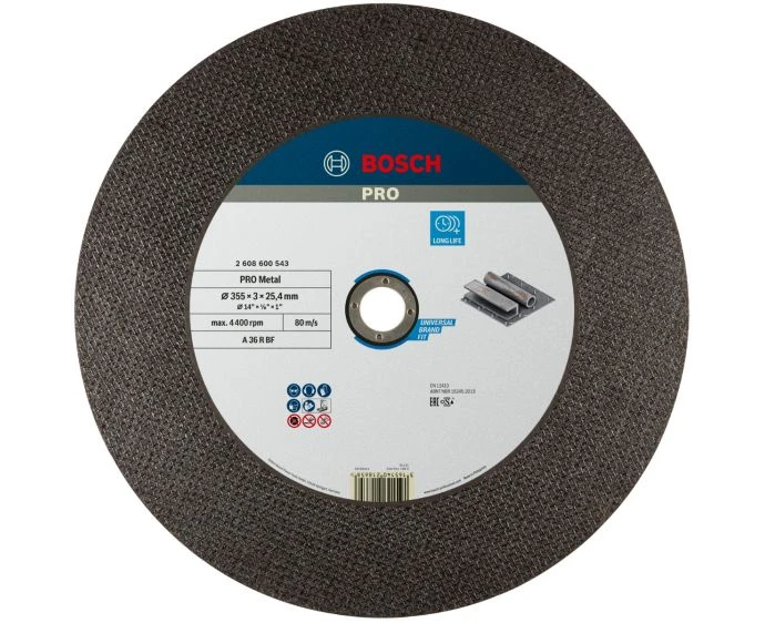 Bosch PRO Metal Bonded Cutting Disc, 355 x 3 x 25.4 mm, oSa | 2608600543