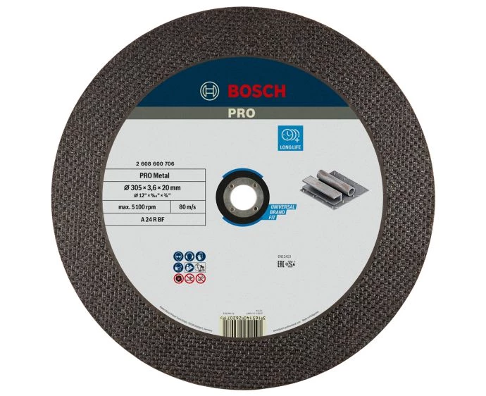 Bosch PRO Metal Cutting Disc, 300 x 3.5 x 20 mm | 2608600706