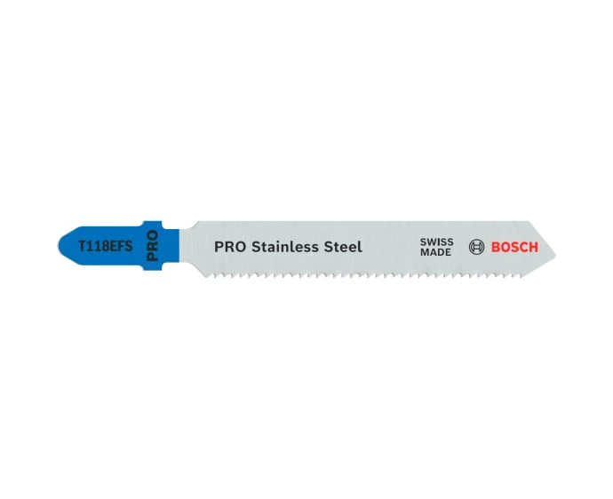 Bosch PRO Stainless Steel T118EFS Jigsaw Blade, 83 mm, 5 pcs | 2608636497