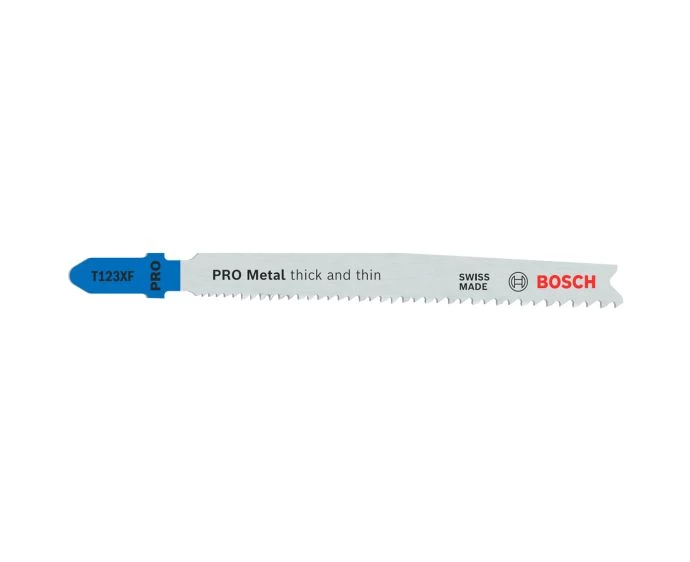Bosch PRO Metal thick and thin T123XF Jigsaw Blade, 100 mm, 5 pcs | 2608638473