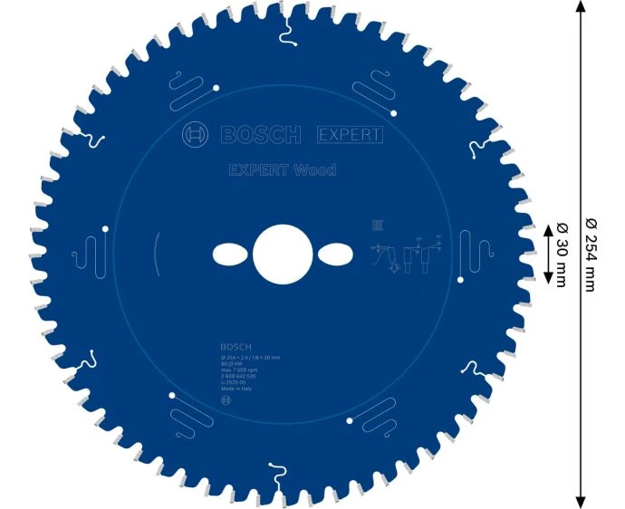 Bosch EXPERT 2608642530 Wood Circular Saw Blade 254 x 2.4/1.8 x 30mm 60T