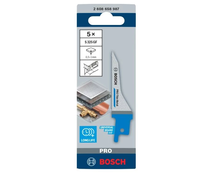 Bosch PRO Thin Metal S325GF Blade, 1.25 x 7 x 85 mm, 5 pcs | 2608658987