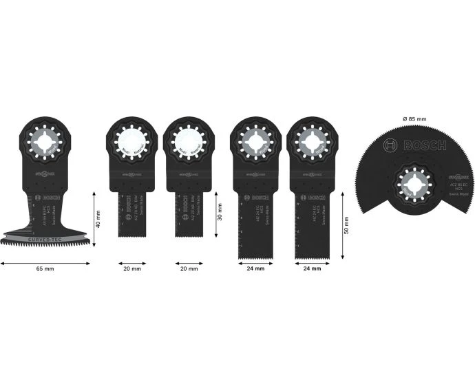 Bosch Wood and Soft Metal Blade Set, 6 pcs | 2608669334