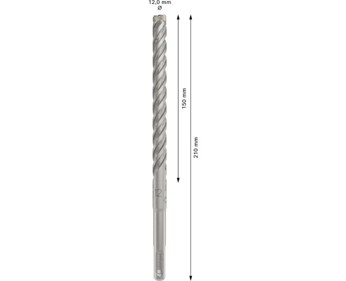Bosch PRO SDS plus-5X Hammer Drill Bit, 12 x 150 x 210 mm | 2608833808