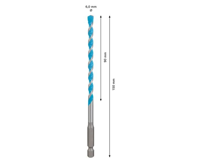 Bosch EXPERT HEX-9 Multi Construction Drill Bit, 6 x 90 x 150 mm | 2608902257