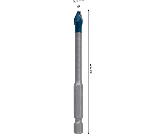 Bosch EXPERT HEX-9 Hard Ceramic Drill Bit, 6 x 90 mm | 2608902307