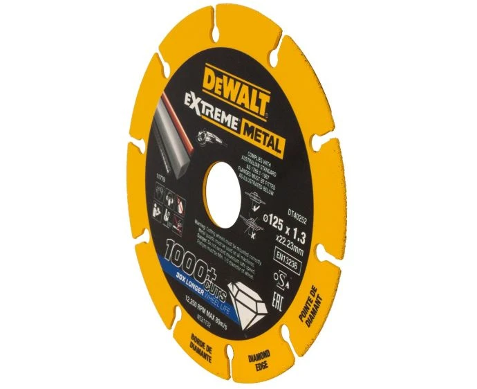 DeWalt DT40252-QZ Extreme Diamond Metal Cutting Disc 125 x 22.23 x 1.3mm