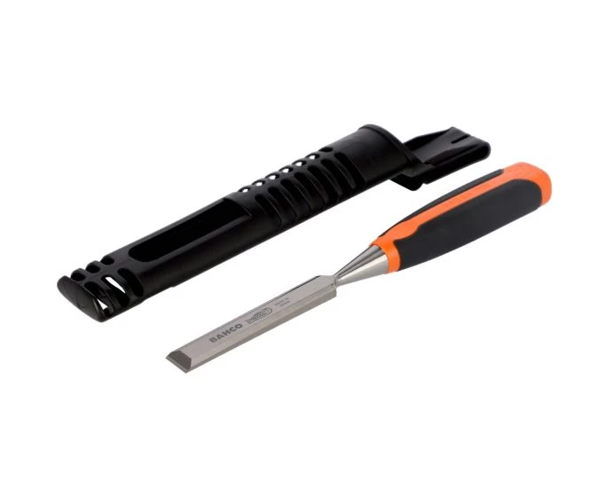 Bahco BAH424P10 Bevel Edge Wood Chisel – 10mm (3/8in) with Protective Cover | 424P-10