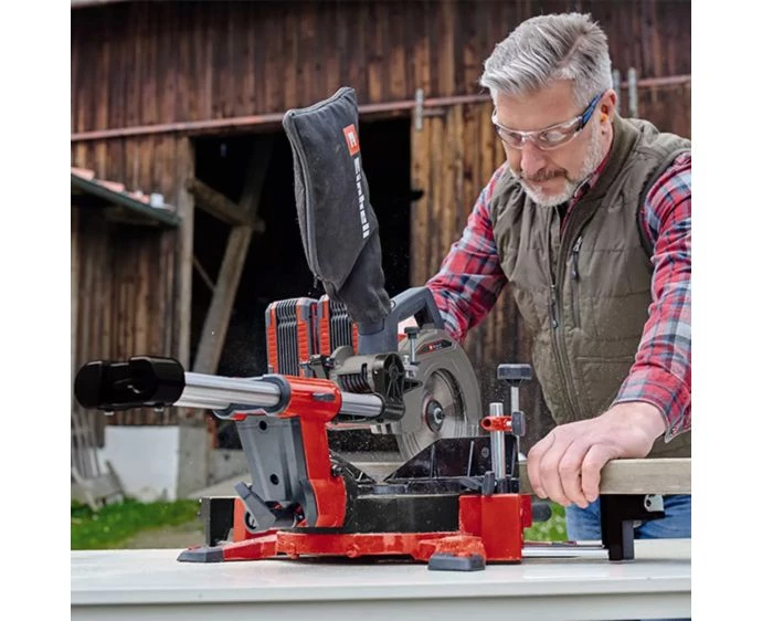 Einhell TE-SM 36/210 Li-Solo Twin 18v Power X-Change 210mm Sliding Mitre Saw Bare Unit | 4300880