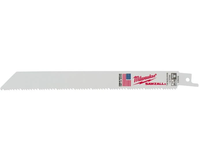 Milwaukee 48475093 5 Pieces Metal Kerf Reciprocating Saw Blade 200mm x 8 / 12 TPI