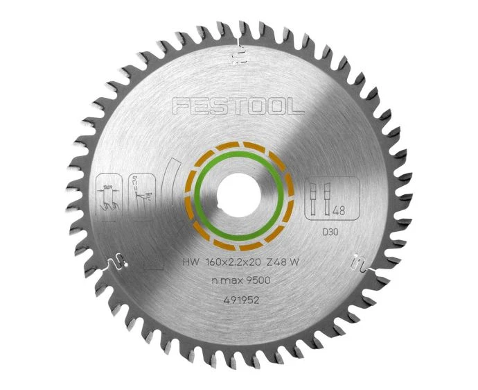Festool 491952 Fine Tooth Saw Blade 160mm x 20mm x 48T