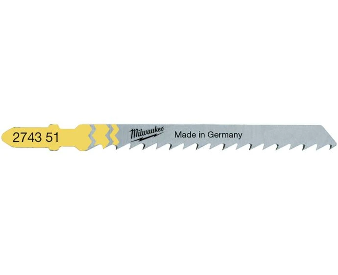 Milwaukee 4932274351 Clean And Splinter Free Cutting Jigsaw Blades 75 x 4 mm T 101 D Pack of 5