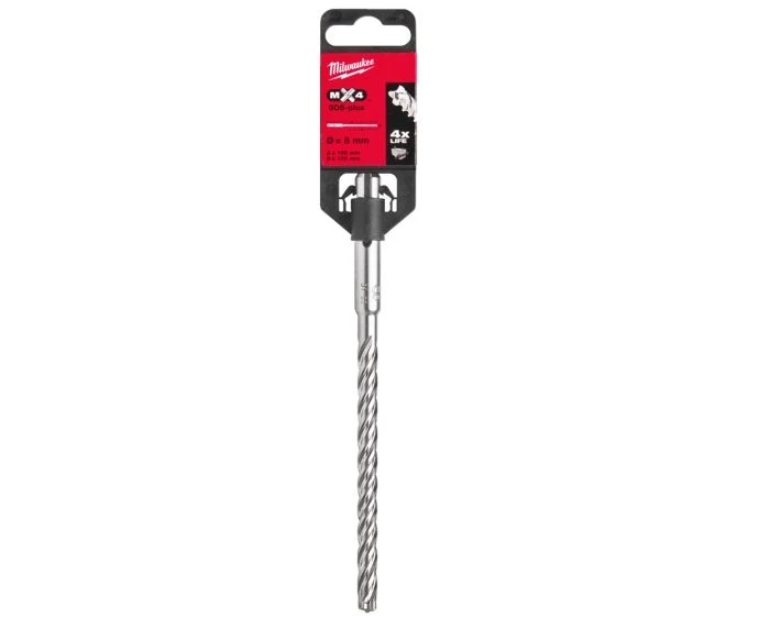Milwaukee 4932352022 SDS Plus MX4 Drill Bit 4 Cut 8 x 165mm