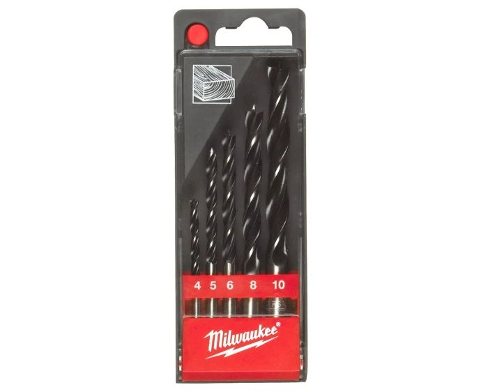 Milwaukee 4932352465 5 Piece Brad Point Drill Bit Set