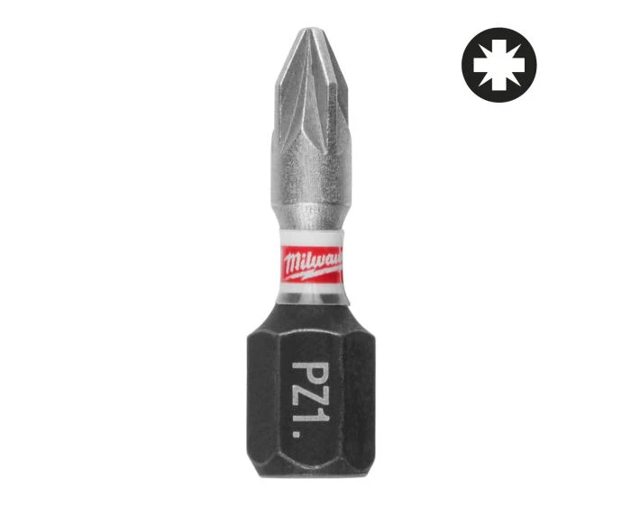 Milwaukee 4932430861 25 Pieces Shockwave Impact Duty Screwdriving Bits PZ1