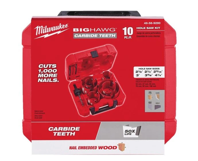 Milwaukee 4932464939 10 Piece BIG HAWG Multi-Material 6 Hole Saws
