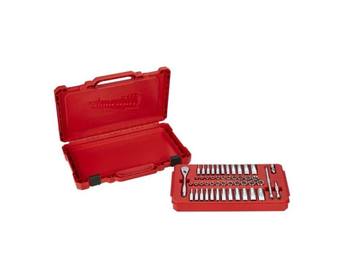 Milwaukee 4932464944 1/4'' Drive Ratchet & Socket 50 Piece Set – Metric & Imperial
