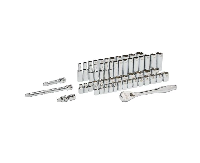 Milwaukee 4932464946 56 Pieces 3/8 Drive Ratchet Socket Set SAE Metric