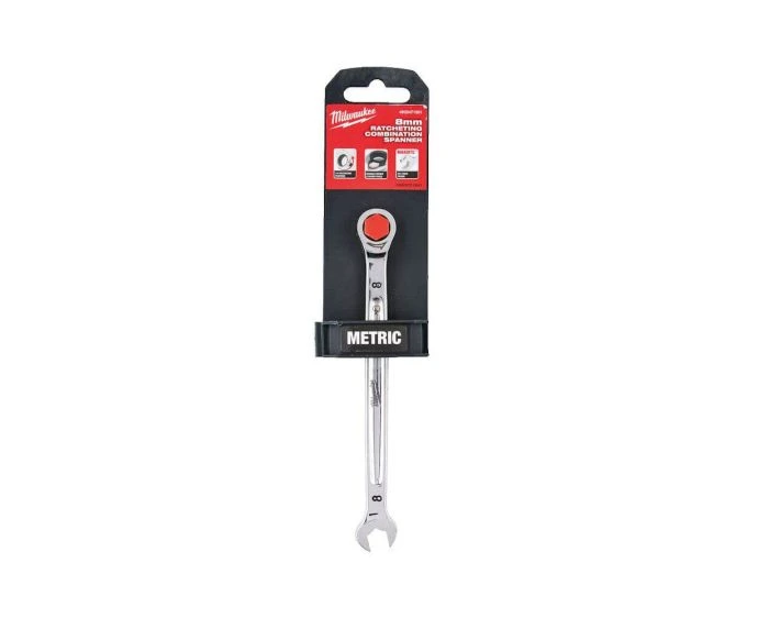Milwaukee MAX BITE™ Ratcheting Metric Combination Spanner 8-22mm