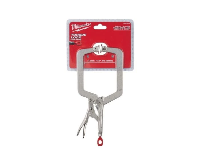 Milwaukee 4932472258 230mm (9") Torque Lock Deep Reach Locking C-Clamp