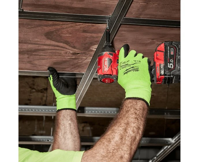 Milwaukee 4932478131 Hi-vis cut level 3/C dipped gloves 8 M