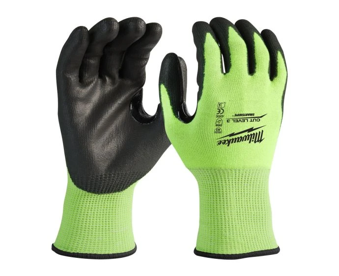 Milwaukee 4932479721 Hi-Vis Cut C Dipped Gloves 7 S