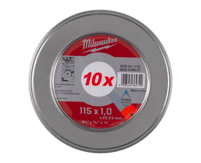 Milwaukee 4932478997 10 Pieces SCS 41 Pro Plus Thin Metal Cutting Discs 115 x 1.0mm