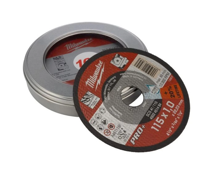 Milwaukee 4932478997 10 Pieces SCS 41 Pro Plus Thin Metal Cutting Discs 115 x 1.0mm