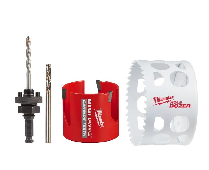 Milwaukee 4932479803 4 Piece Big Hawg & Hole Dozer Electrician Holesaw Set