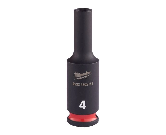 Milwaukee 4932480251 Shockwave Impact Duty Impact Socket Deep 4mm 1/4"