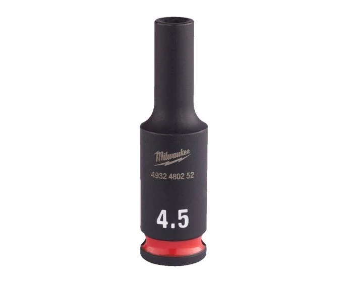 Milwaukee 4932480252 Shockwave Impact Duty Impact Socket Deep 4.5mm 1/4"