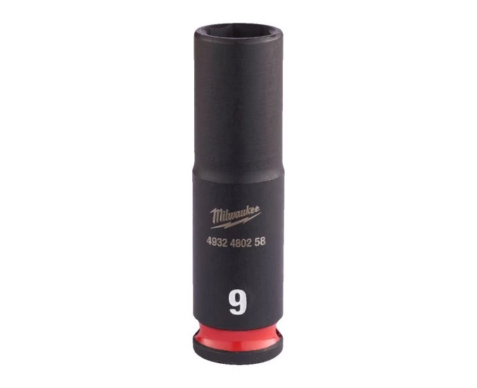 Milwaukee 4932480258 Shockwave Impact Duty Impact Socket Deep 9mm 1/4"