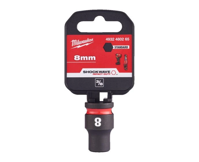Milwaukee 4932480265 Shockwave Impact Duty Impact Socket STD 8 mm 3/8"