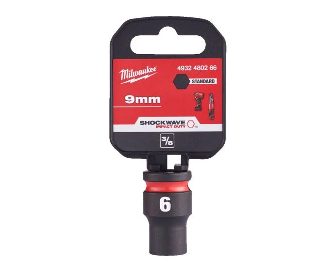Milwaukee 4932480266 Shockwave Impact Duty Impact Socket STD 9mm 3/8"
