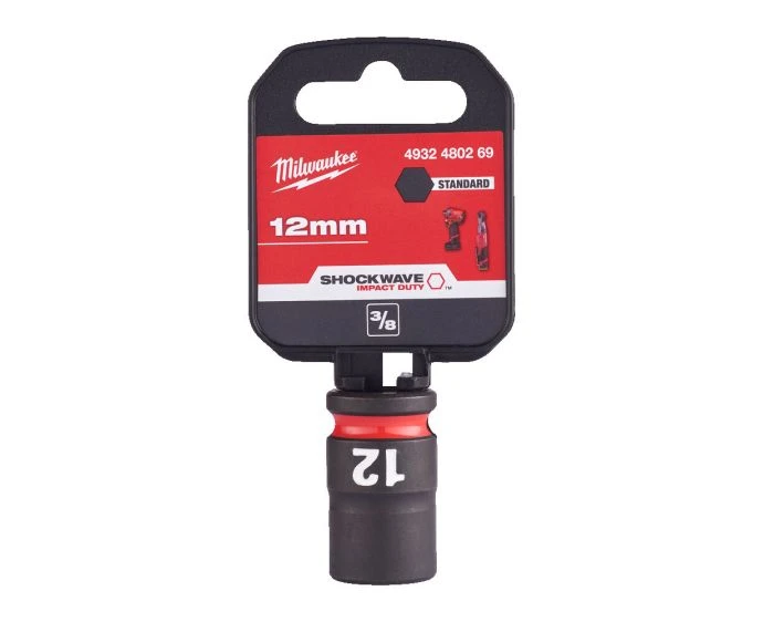 Milwaukee 4932480269 Shockwave Impact Duty Impact Socket STD 12mm 3/8"