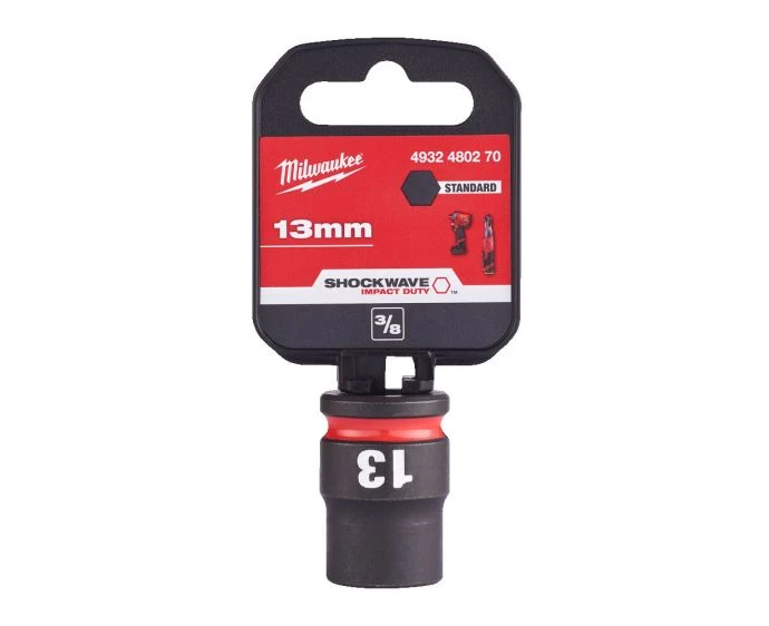 Milwaukee 4932480270 Shockwave Impact Duty Impact Socket STD 13mm 3/8"