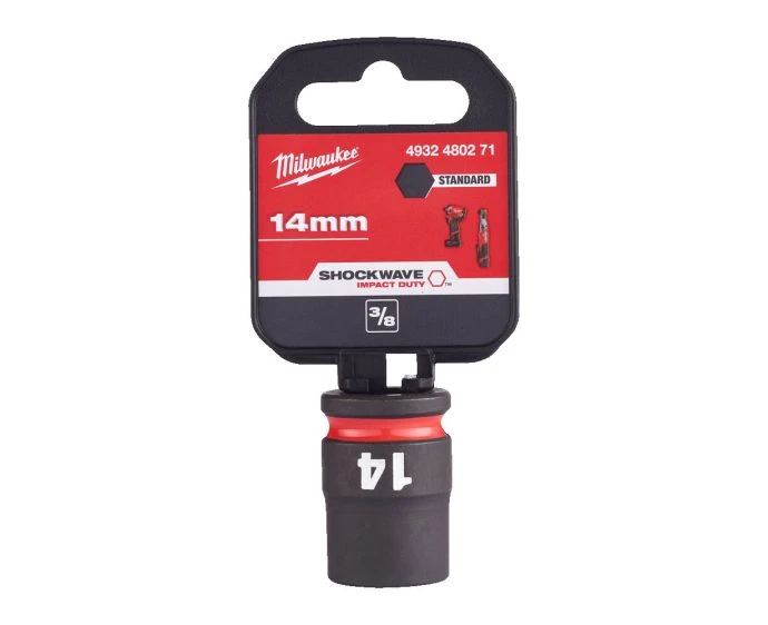 Milwaukee 4932480271 Shockwave Impact Duty Impact Socket STD 14mm 3/8"