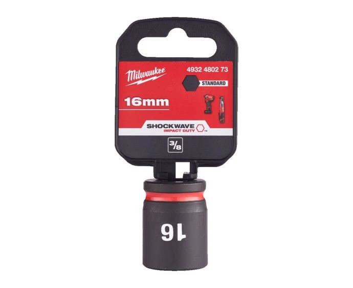 Milwaukee 4932480273 Shockwave Impact Duty Impact Socket STD 16mm 3/8"
