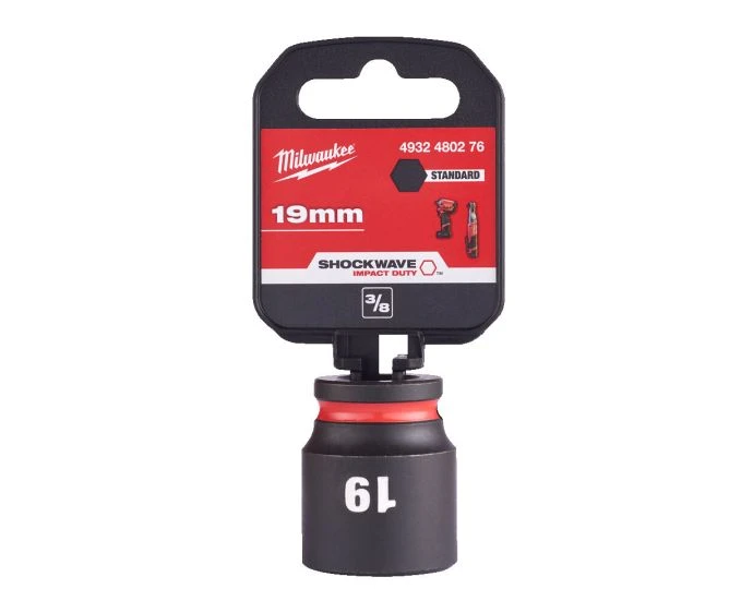 Milwaukee 4932480276 Shockwave Impact Duty Impact Socket STD 19mm 3/8"
