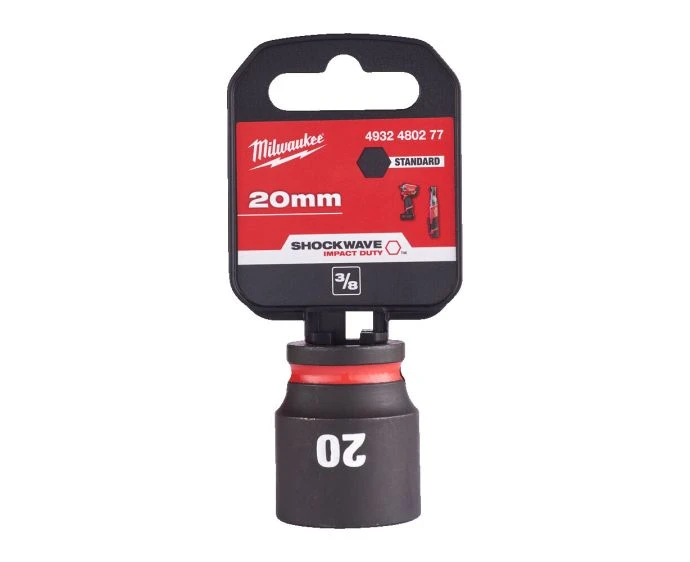 Milwaukee 4932480277 Shockwave Impact Duty Impact Socket STD 20mm 3/8"