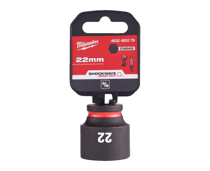 Milwaukee 4932480279 Shockwave Impact Duty Impact Socket STD 22mm 3/8"