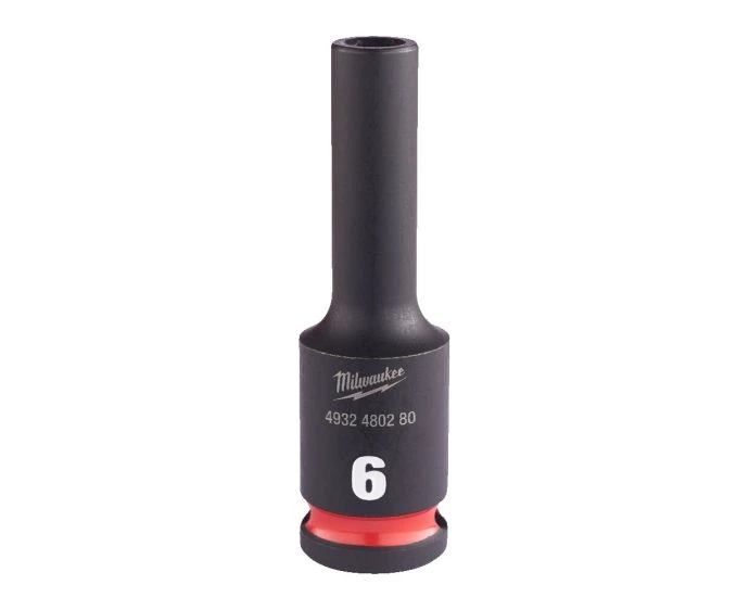 Milwaukee 4932480280 Shockwave Impact Duty Impact Socket Deep 6mm 3/8"