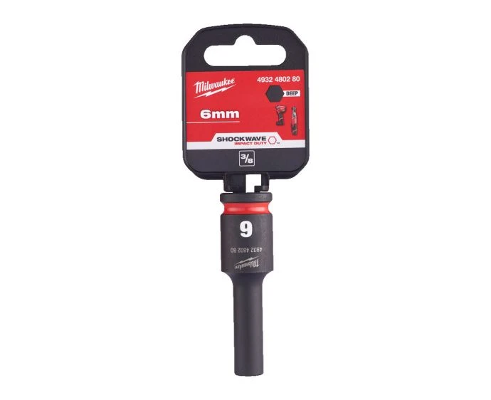 Milwaukee 4932480280 Shockwave Impact Duty Impact Socket Deep 6mm 3/8"